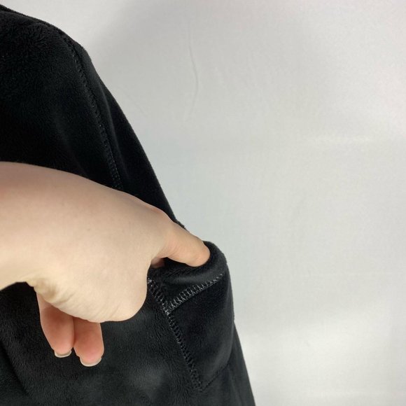 Kristen Blake Women's Size Medium Black Full Zip Plush Fleece Hooded Jacket - Picture 8 of 12